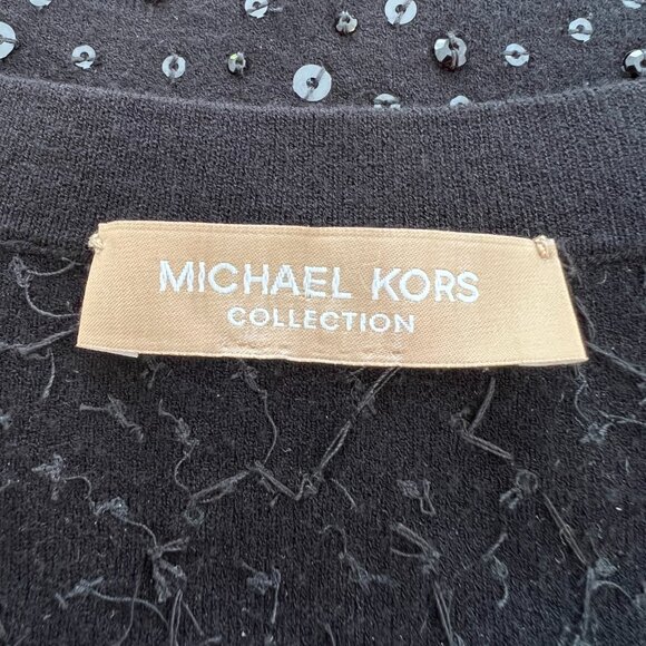 MICHAEL KORS COLLECTION BLACK SEQUINS V-KNECK SWEATER SIZE S NWOTS! - Picture 13 of 13